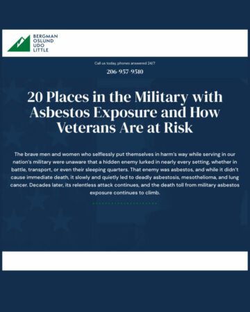 Veteran resource for asbestos exposure